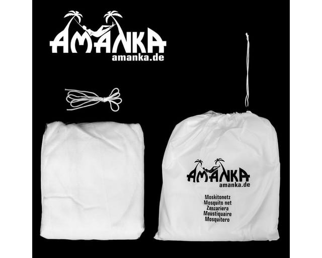 AMANKA Moskitonetz 12 Meter Umfang WHO 180 Mesh/6,45cm² Transparent