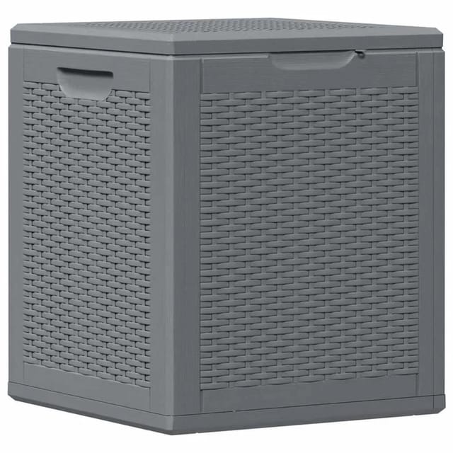 furnicato Gartenbox Grau PP Rattan 90 L