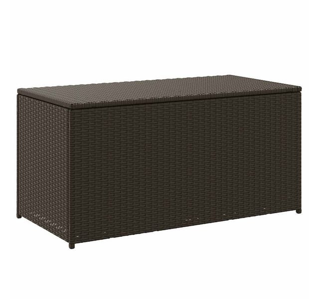 furnicato Gartenbox Poly Rattan 100x50x50 cm Braun