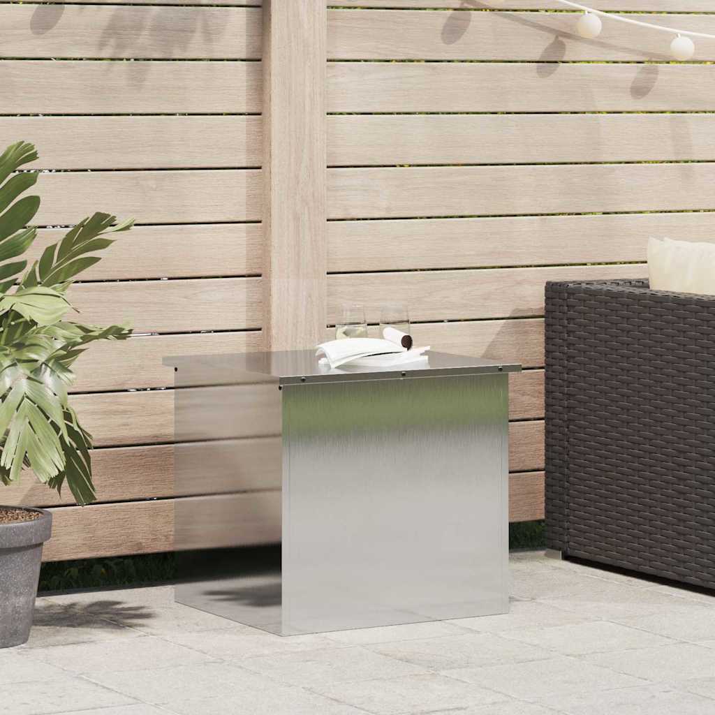 Gartenlagerkissenbox Stahl 55 X 50,5 X 50 Cm Silber Vidaxl