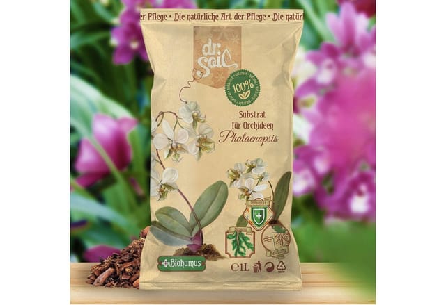 Dr.Soil Substrat für Phalaenopsis Orchideen 1L Beutel