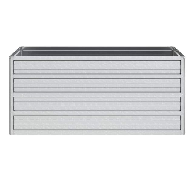 furnicato Garten-Hochbeet 100x40x45 cm Verzinkter Stahl Silber