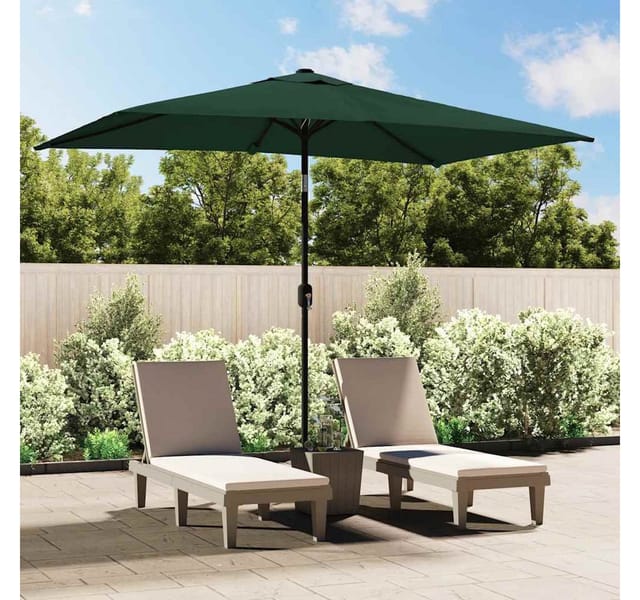 furnicato Sonnenschirm 200x300 cm Grün Rechteckig