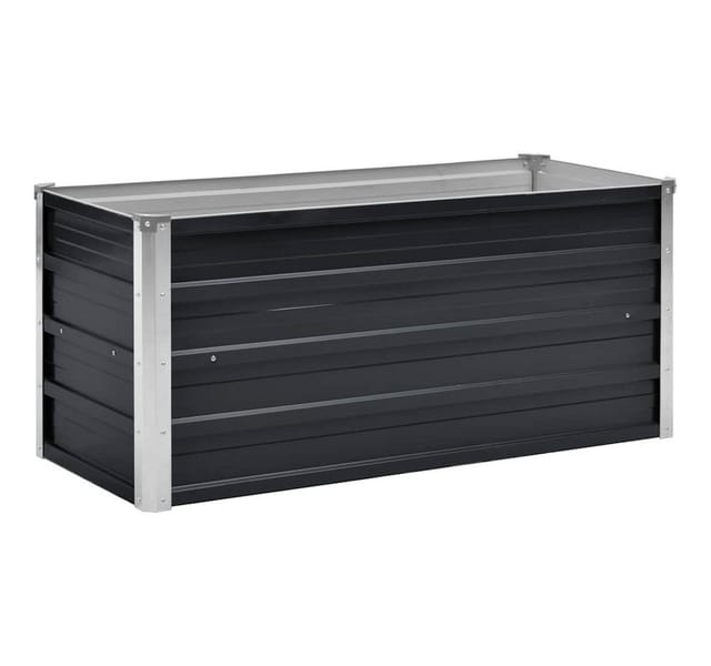 furnicato Garten-Hochbeet Anthrazit 100 x 40 x 45 cm Verzinkter Stahl