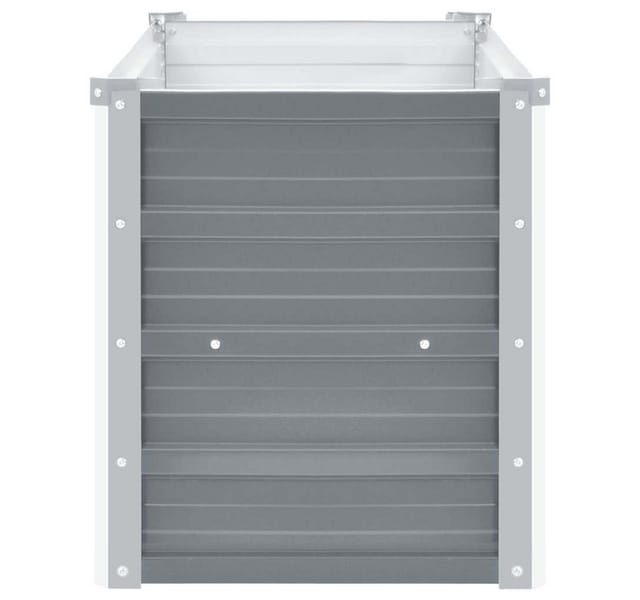 furnicato Garten-Hochbeet Verzinkter Stahl 100x40x45 cm Grau