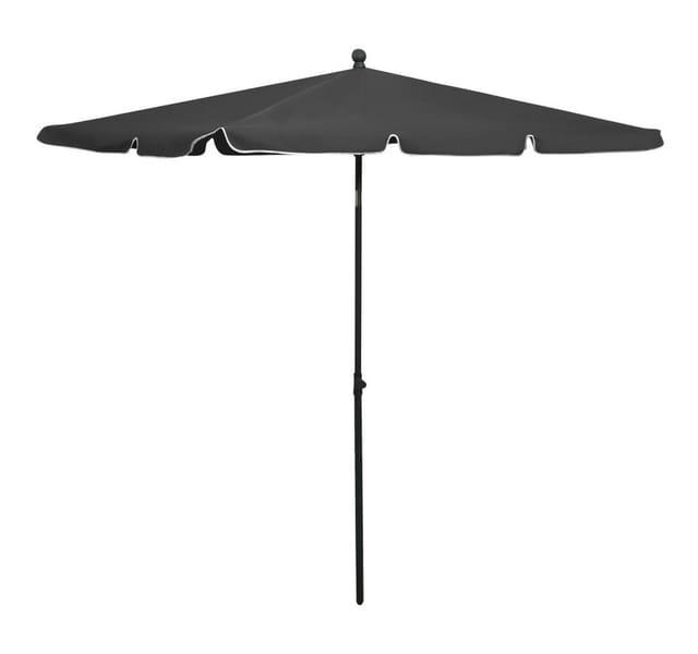 furnicato Sonnenschirm mit Mast 210x140 cm Anthrazit