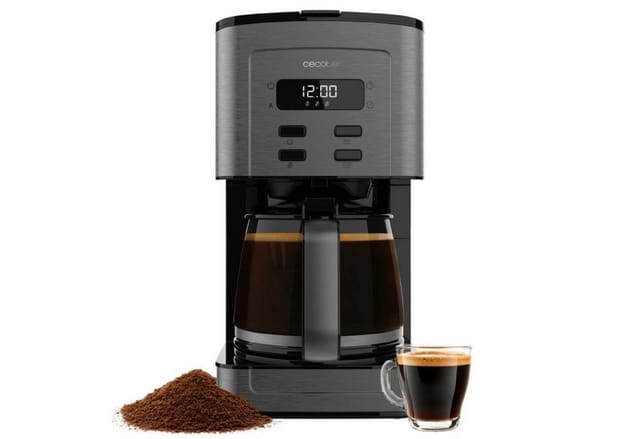 Cecotec Digitale Filterkaffeemaschine – 10 Tassen – 66 Brühvorgänge. 800 W, Edelstahl-finish, Aromaverstärker
