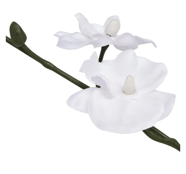 furnicato Künstliche Orchidee mit Topf 30 cm Weiß