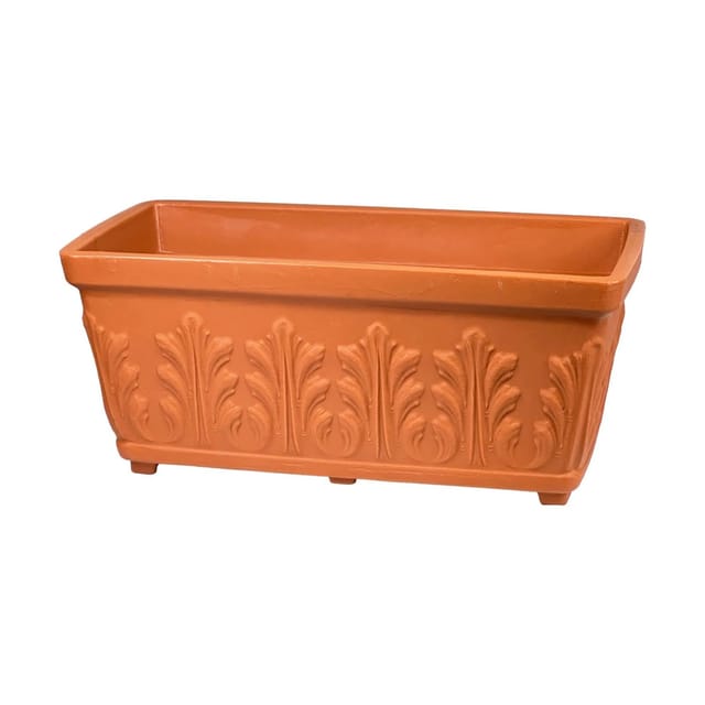 Mein-Pflanztopf Blumentopf Mailand Hochwertiger Blumenkasten aus Kunststoff Terrakotta Optik 60 cm
