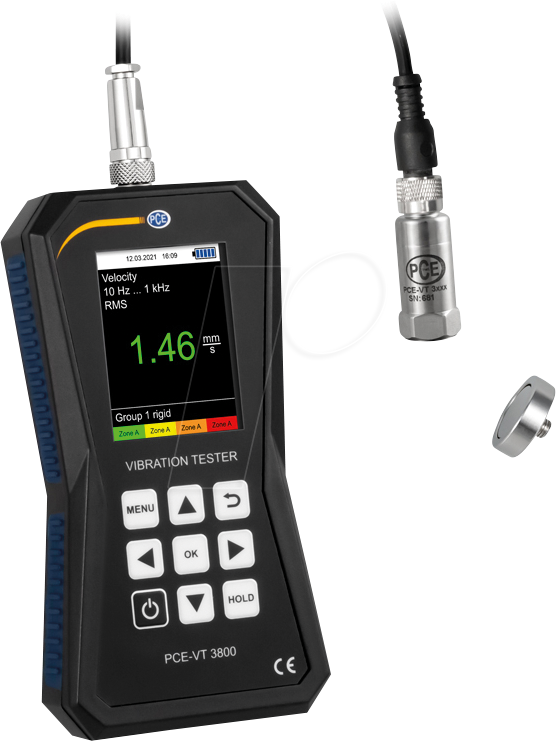 PCE Instruments Schwingungsmessgerät mit Datenlogger VT 3800