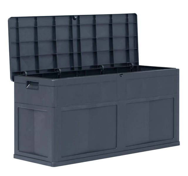 vidaXL Garten-Aufbewahrungsbox 320 L Schwarz