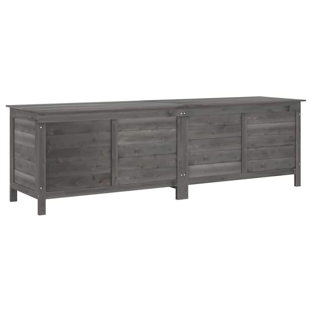 vidaXL Gartentruhe Anthrazit 198,5x50x56,5 cm Massivholz Tanne