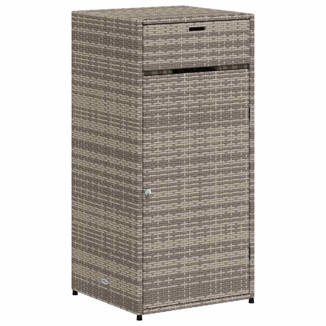 vidaXL Gartenschrank Grau 55x55x111 cm Poly Rattan