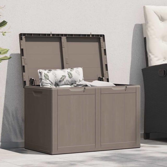 vidaXL Garten-Aufbewahrungsbox Braun 180 L PP Rattan