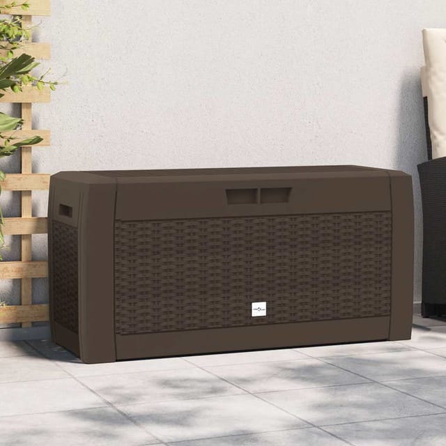 vidaXL Gartentruhe 119x48x60 cm Polypropylen Braun