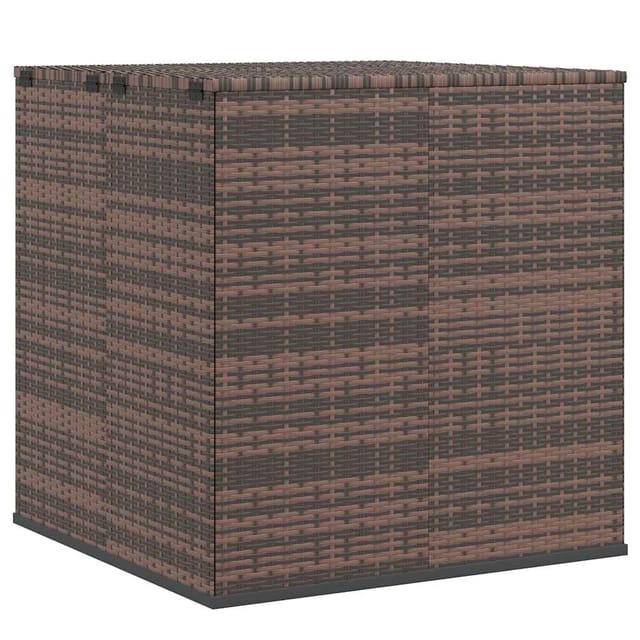 vidaXL Garten-Kissenbox Braun PE Rattan 100x97,5x104 cm