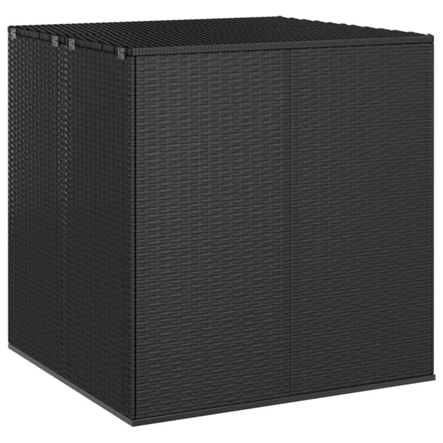 vidaXL Garten-Kissenbox Schwarz PE Rattan 100x97,5x104 cm