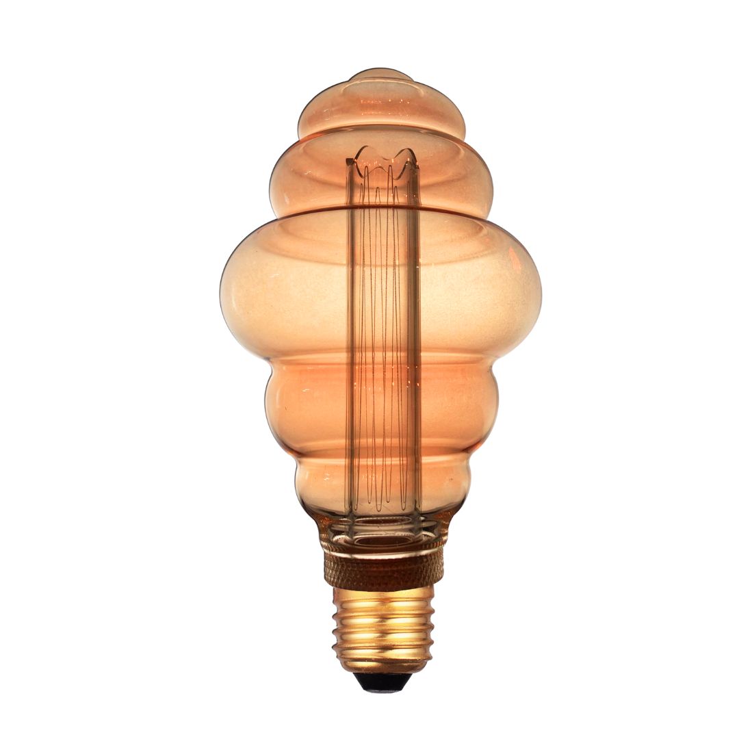 E27-led-lampe, 4 W, 1800 K, Dekorativ, Goldkristall-effekt