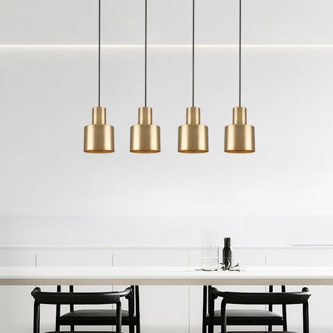 Pendelleuchte Aus Metall 4xe27 Spots Serantes Gold