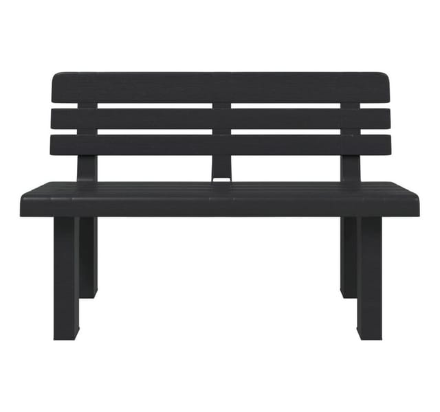 furnicato Gartenbank Anthrazit 110x52x71 cm Polypropylen