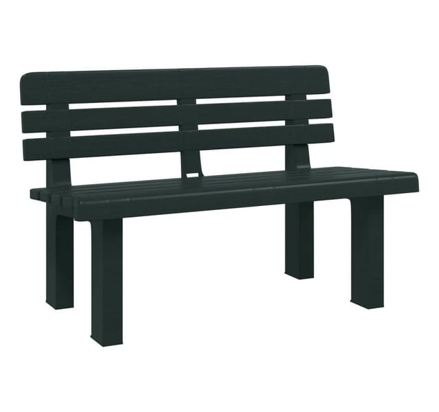 furnicato Gartenbank Grün 110x52x71 cm Polypropylen