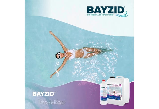 Bayzid Poolclear Trübungsbeseitigung für Pool-Filter mit Kartuschen & Filterballs 3 x 1l