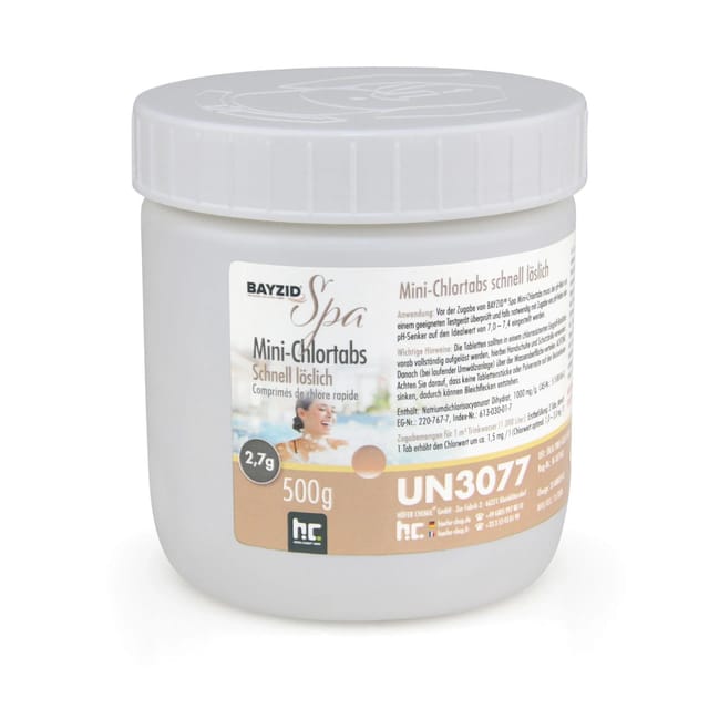 Bayzid Spa Mini Chlortabs 2,7g Schnell Löslich 12 x 500g