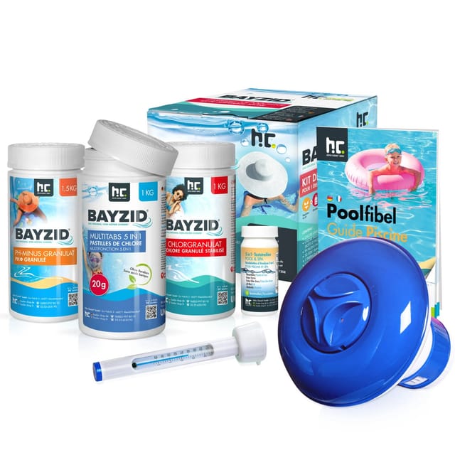 Bayzid Pool Starterset 7tlg Wasserpflege durch Chlor Ph Minus und Multitabs