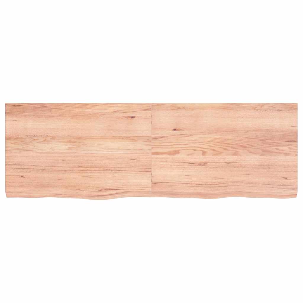 Maison Exclusive - Tischplatte Hellbraun 120x40x(2-4)cm Massivhol