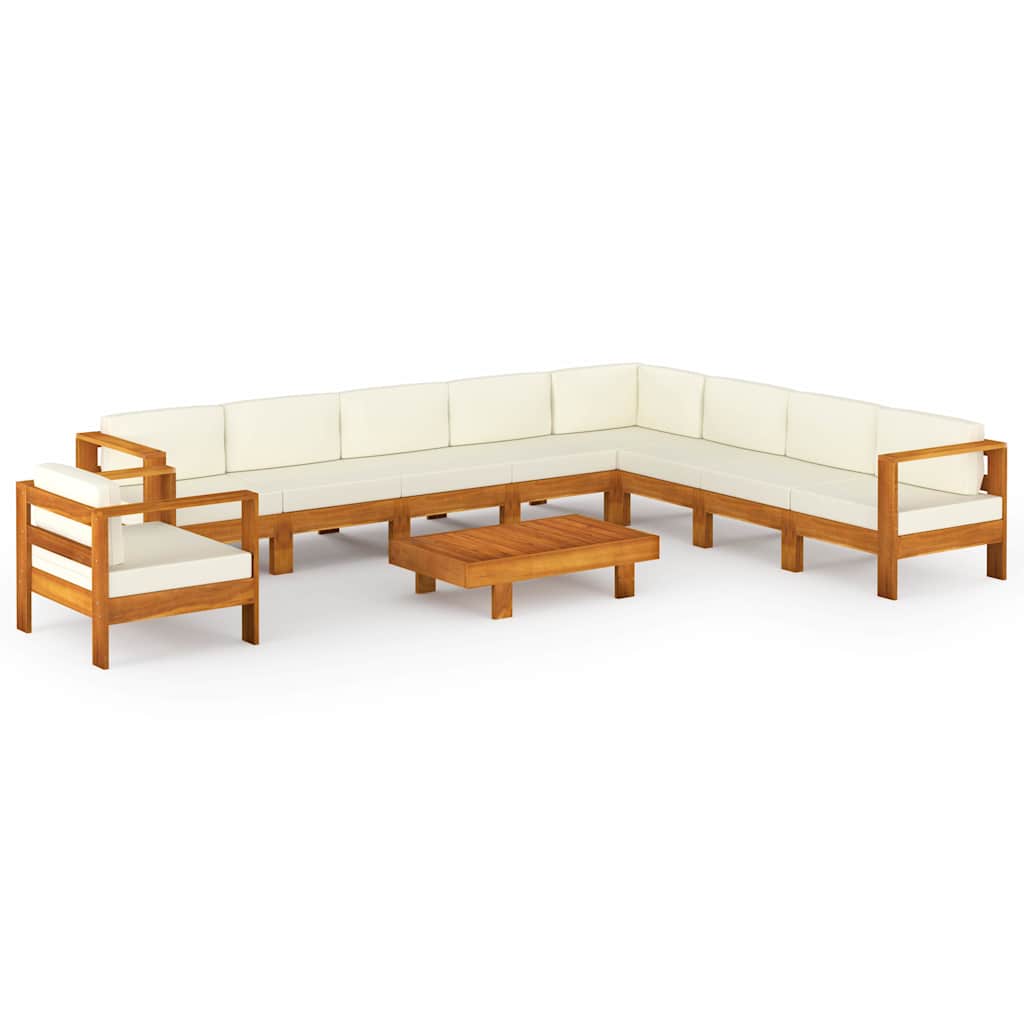 Maison Exclusive - 10-tlg. Garten-lounge-set Mit Kissen 100x60 Cm
