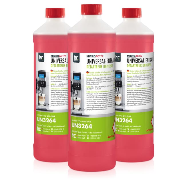 Microactiv Universal Entkalker mit Farbindikator 3 x 1l