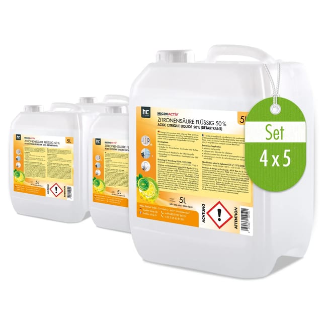 Höfer Chemie Zitronensäure 50% Flüssig 4 x 5l