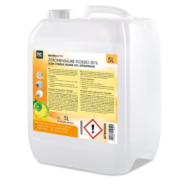 Höfer Chemie Zitronensäure 50% Flüssig 5l