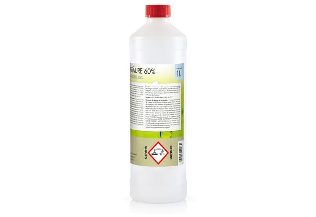 Höfer Chemie Essigsäure 60% in Flaschen 6 x 1l