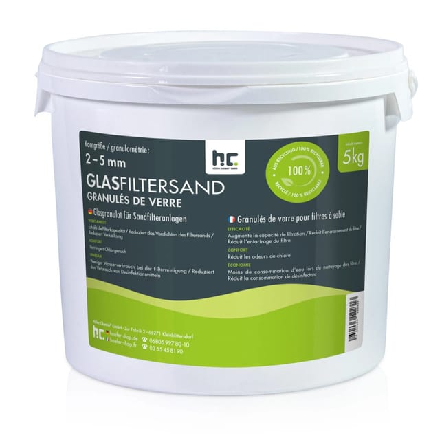 Höfer Chemie Spezial Glasgranulat für Sandfilteranlagen 2-5mm Körnung 5kg