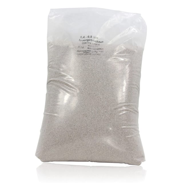 Quarzwerke GmbH Premium Quarzsand Filtersand 0,4-0,8mm 25kg