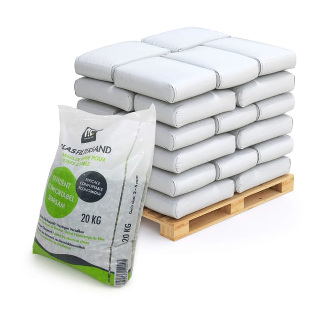 Höfer Chemie Spezial Glasgranulat für Sandfilteranlagen 2-5mm Körnung 40 x 20kg