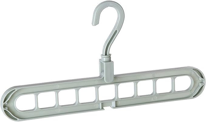 6 Stück (3 Grüne + 3 Cremefarbene) Drehbare, Rutschfeste, Multifunktionale 9-loch-kleiderbügel Zum Zusammenklappen Für Kleiderschrank, Studentenwohnheim, Schlafzimmer, Badezimmer