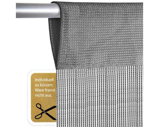 Arsvita Fadenvorhang Fadengardine Gardine Vorhang Prince 140 cm x 250 cm Grau