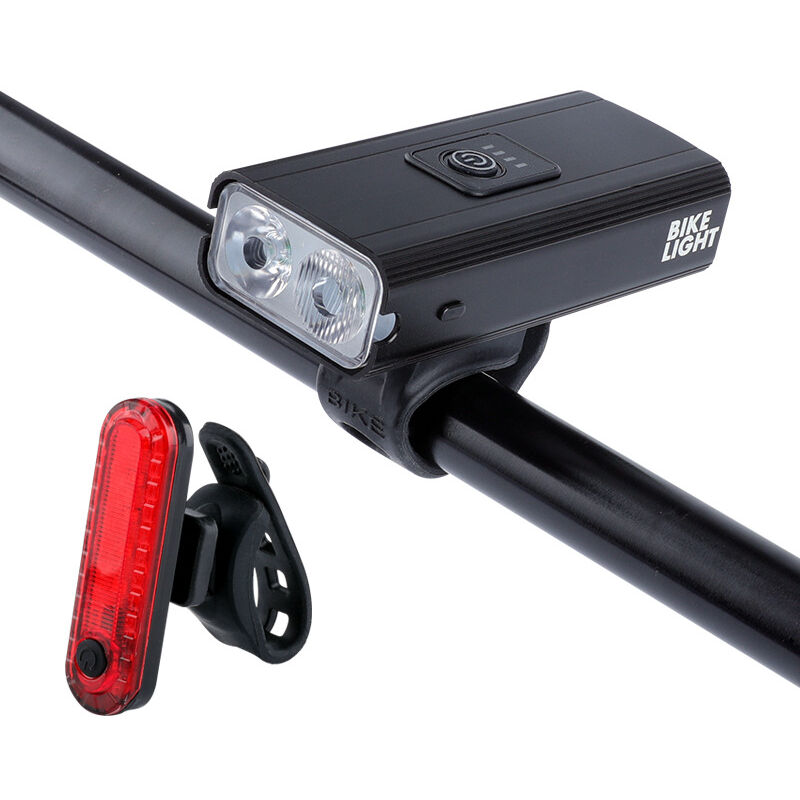 Fahrradlicht, 2500 Mah, Fahrradlampe, 1500 Lumen, Leistungsstarkes Led-fahrradlicht, Wiederaufladbar, Vorder- Und Rücklicht, Fahrradscheinwerfer Für Mtb-radrennen