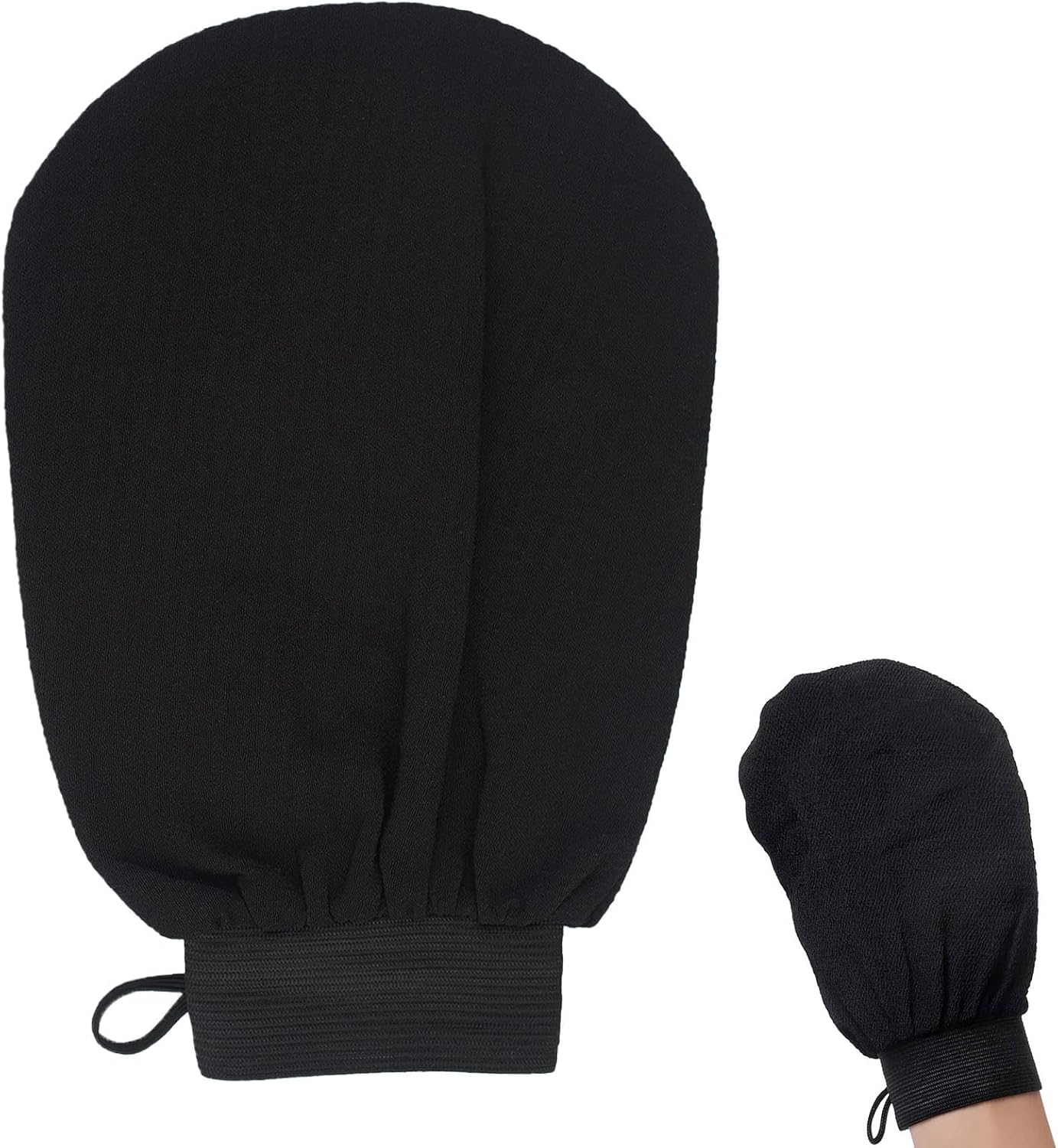 10er-pack Peelinghandschuhe, Peeling-waschlappen, Duschhandschuhe, Seiden-peelinghandschuhe Für Die Körper- Und Gesichtsreinigung – Schwarz