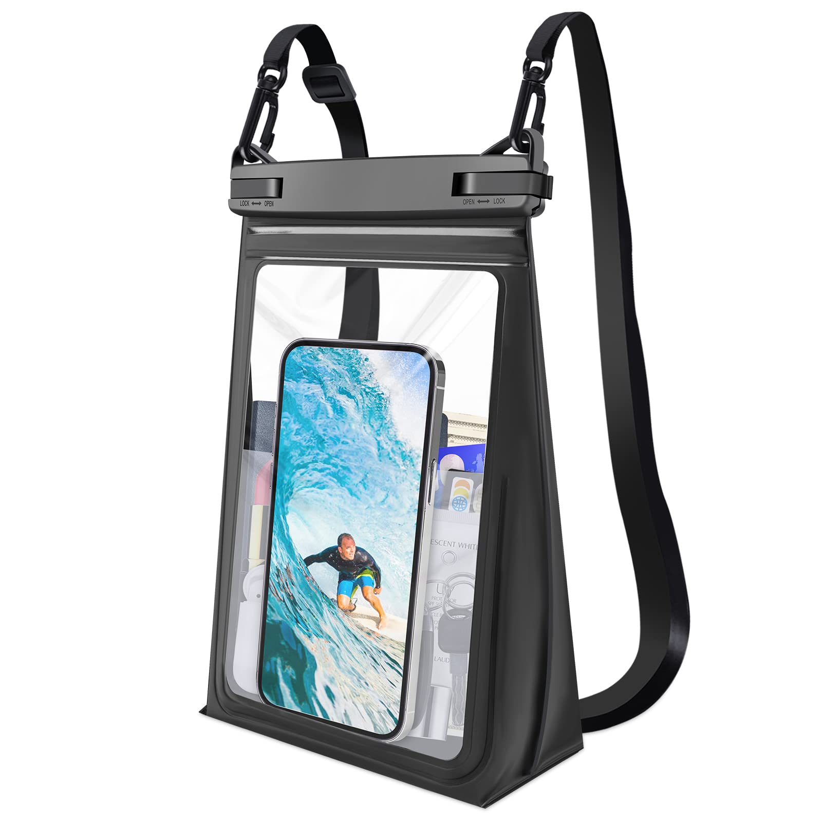 Wasserdichte Smartphone-tasche 8,5 Zoll, Große Wasserdichte Hülle, Wasserdichte Handytasche Für Iphone 16 15 14 13 Pro Max Samsung S24/23 Ultra Ipx8 Wasserdichter Telefonschutz Wasser