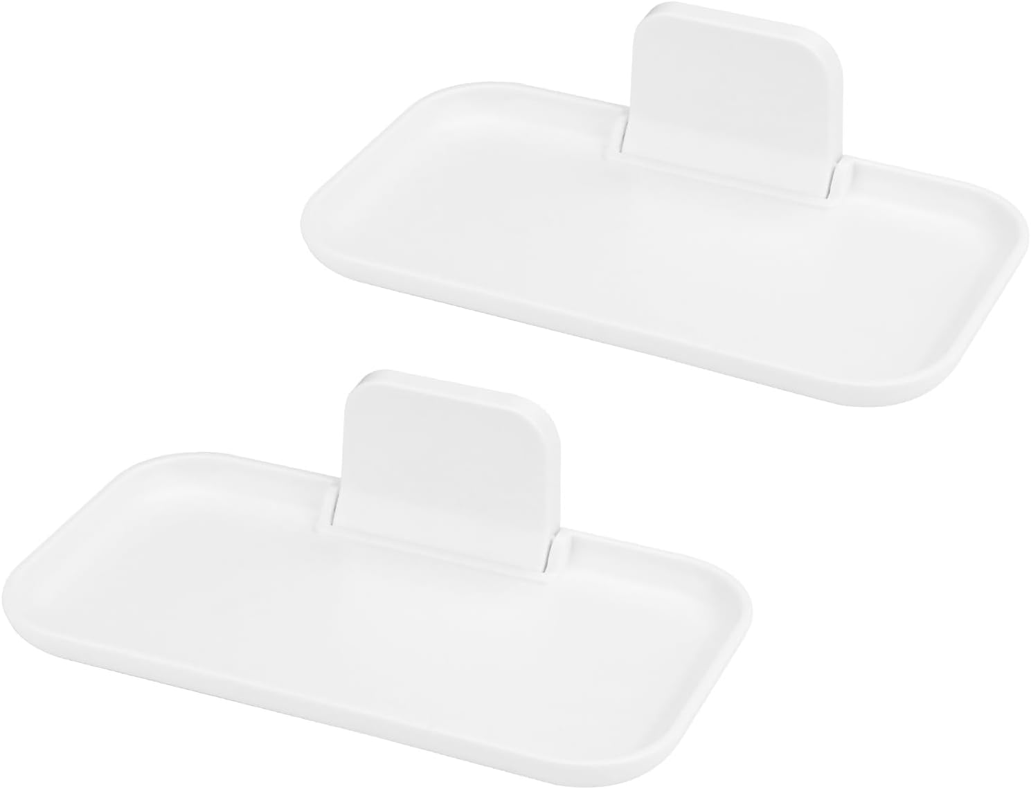 Set Mit 2 Faltbaren Nachttischregalen – Selbstklebende Wandregale Zur Montage Ohne Bohren – Halterung Für Handy, Brille, Uhr Und Parfüm – Für Schlafzimmer Und Badezimmer