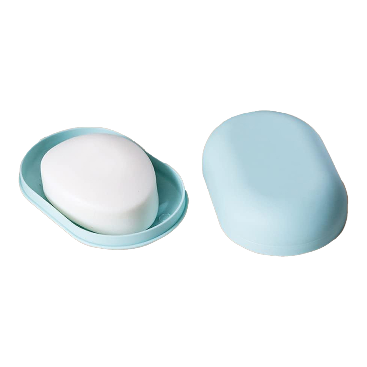 Set Mit 2 Wasserdichten Seifenschalen – Für Dusche, Reisen, Wandern, Badezimmer, Schule, Fitnessstudio – Rosa Und Weiß