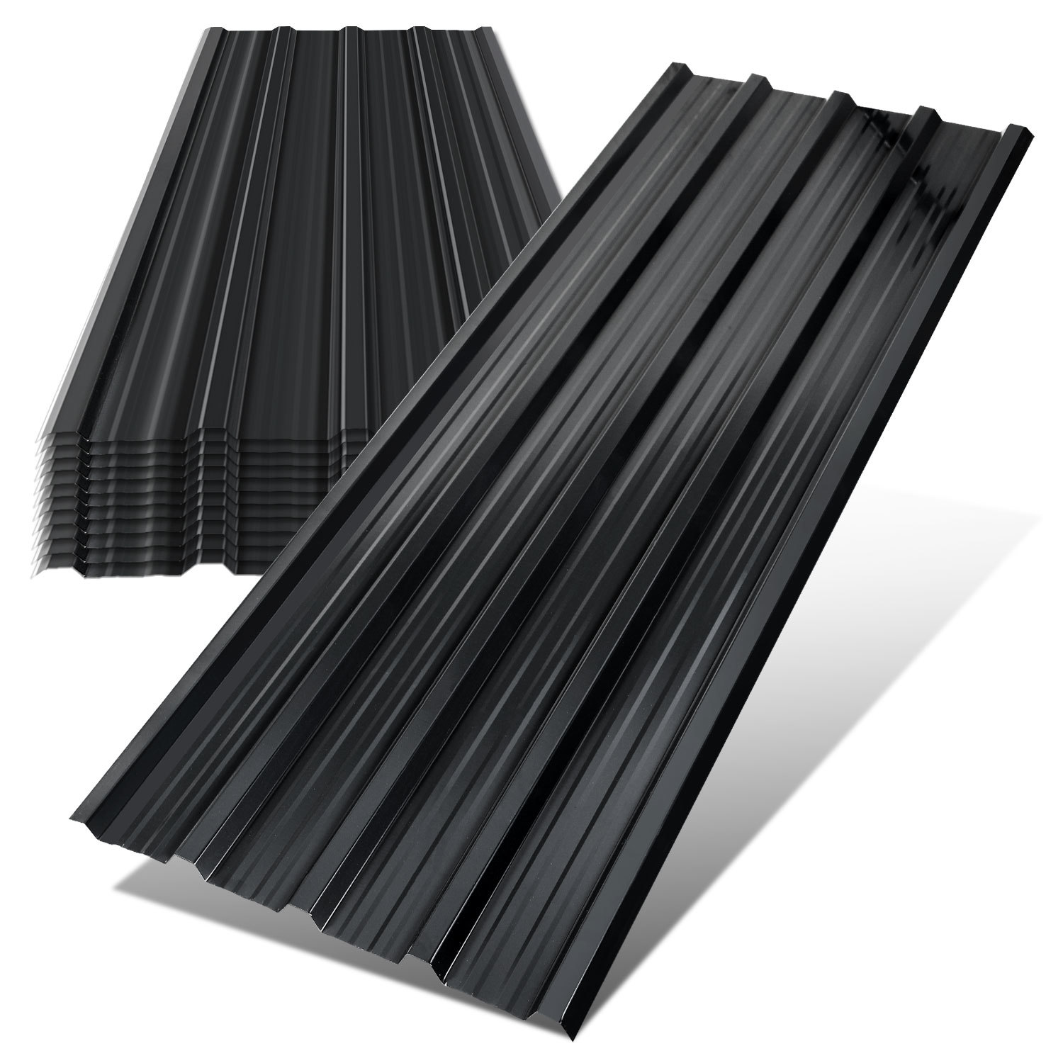 Randaco 12x Trapezblech Dachplatten 129x46 Cm Anthrazit Verzinkt Wellblech Dachverkleidung