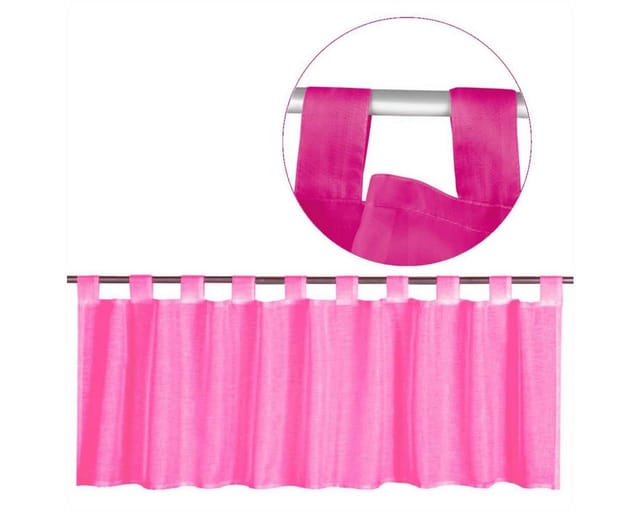 Bestgoodies Bistrogardine mit Schlaufen Noella 160 cm x 45 cm Pink