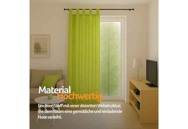 Bestlivings Dekoschal Ellen Schlaufen 140 cm x 175 cm Grün