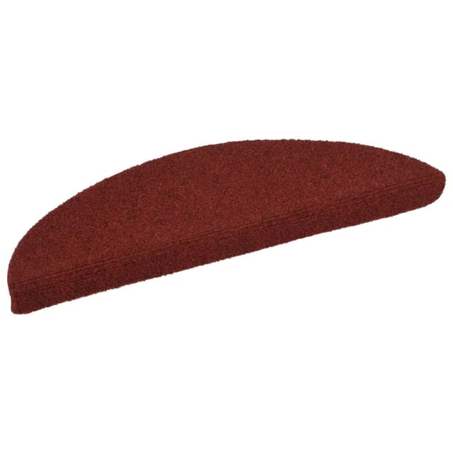 vidaXL 15 Stk. Selbstklebende Treppenmatten Nadelvlies 56x17x3cm Rot