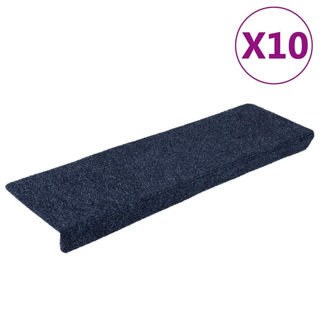 vidaXL Treppenmatten 10 Stk. Anthrazit 65x21x4 cm Nadelvlies