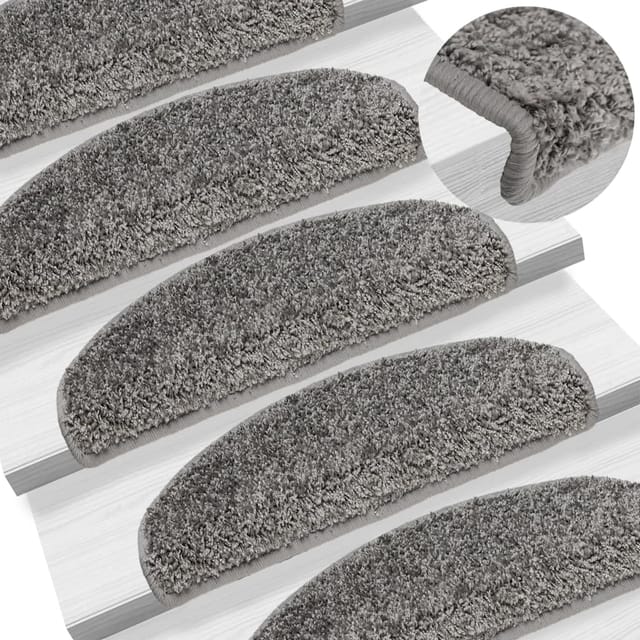 vidaXL Stufenmatten 10 Stk. 65x25 cm Grau